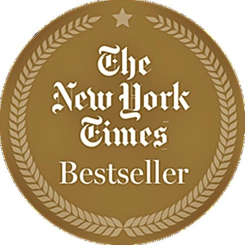 The New York Times Bestseller in white text on a gold seal