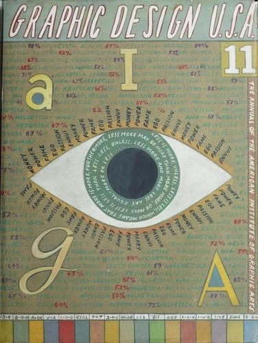 Cover of Graphic design USA 11 1990, American Institute of Graphic Arts with an illustrated eye and text design