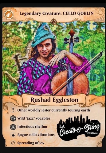 Faux gaming card of Rushad Eggleston