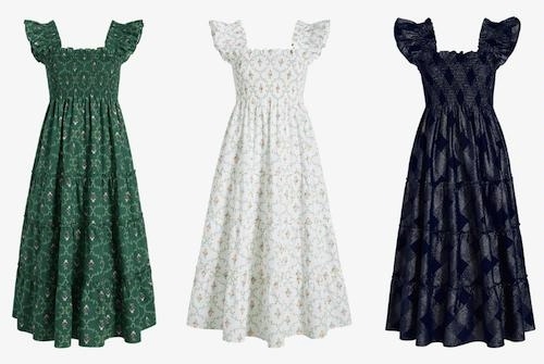 photo of three nap dresses from Hill House